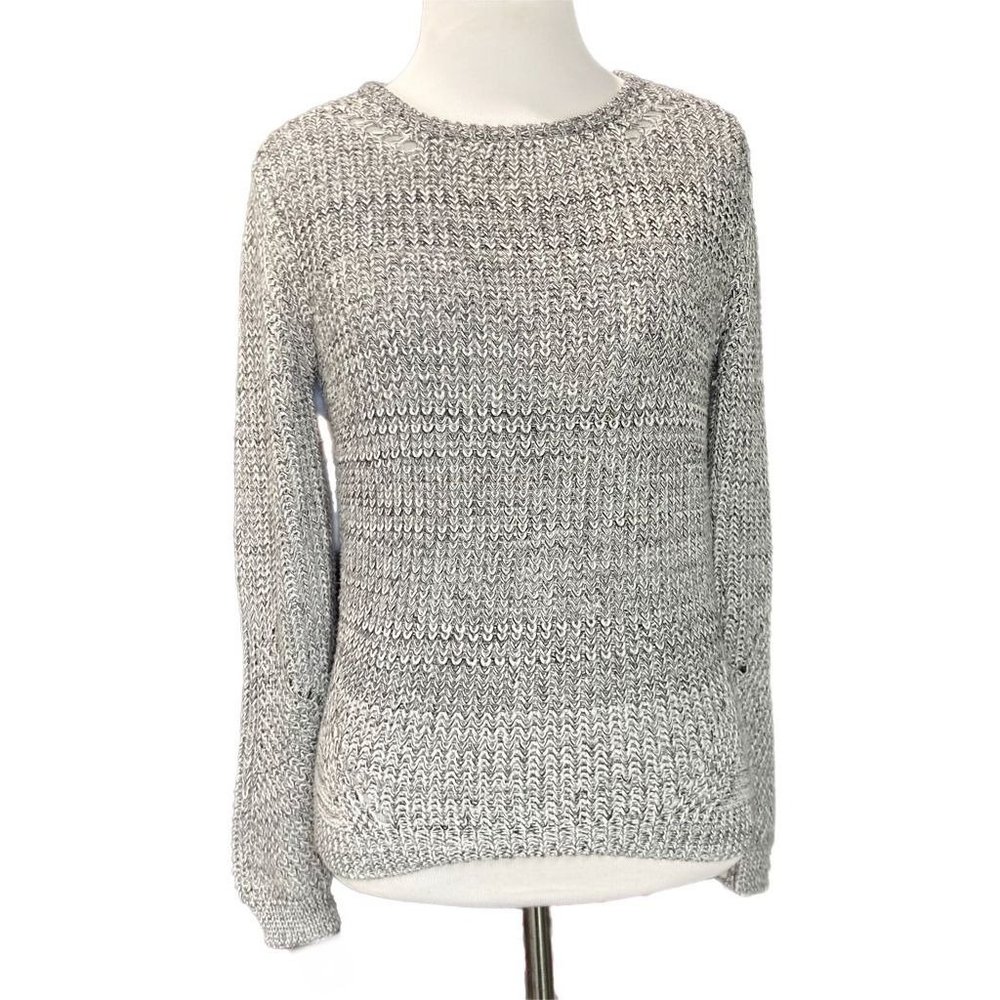 NWOT  Pinc Premium Pullover Sweater Black White Marled Long Sleeve  XL B38